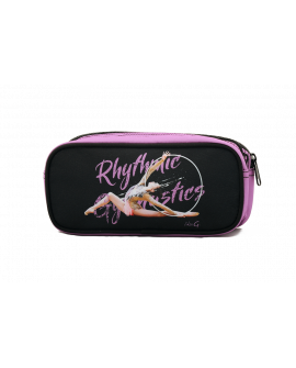 Trousse école Noir/Mauve double zip Like G fermée